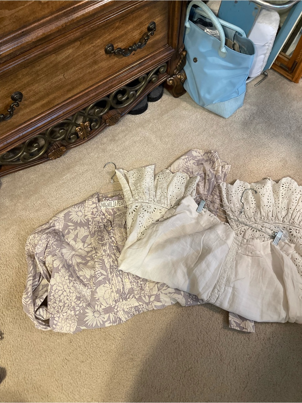 Magnolia Pearl White Eyelet Capris with Ruffle Hem - Picture 5 of 5